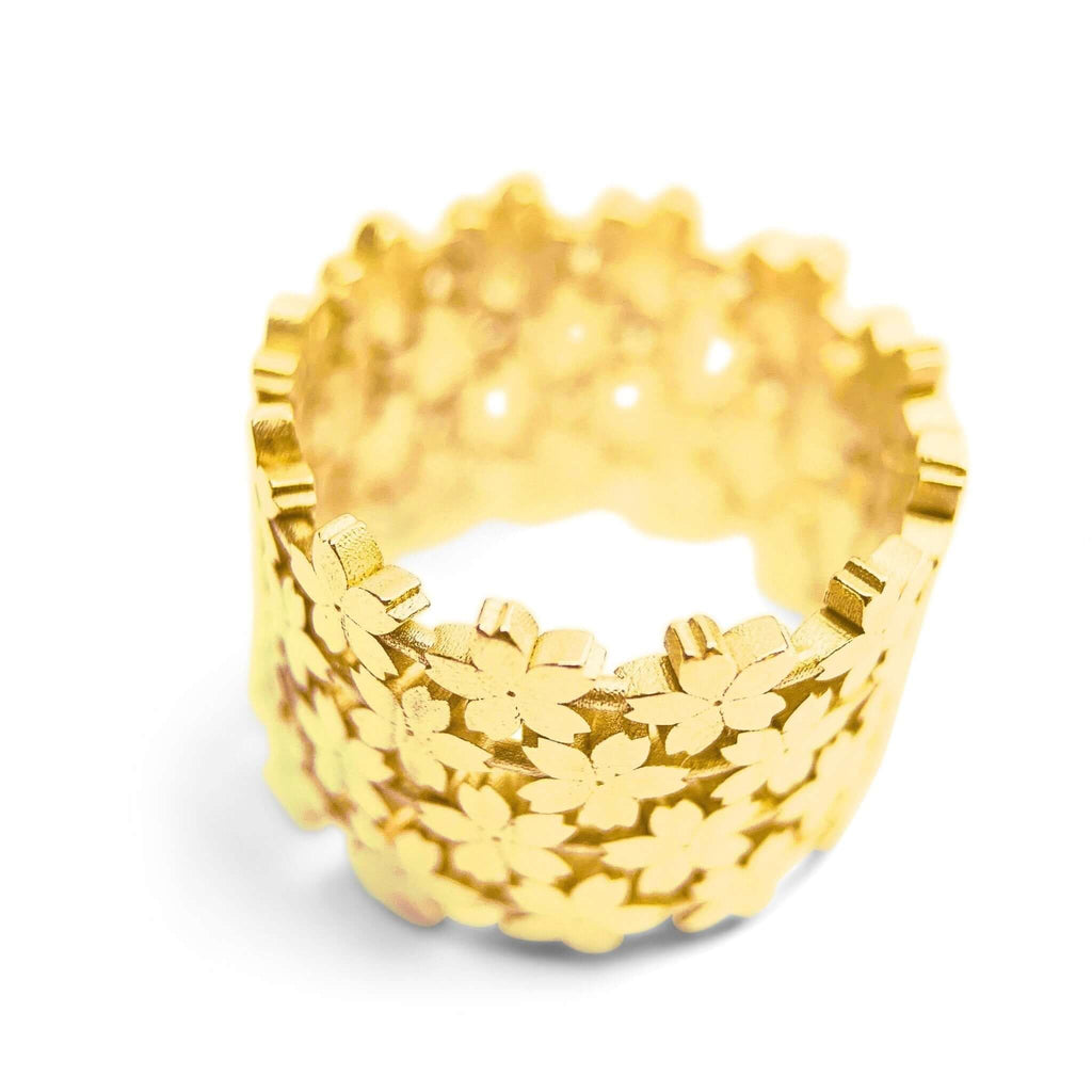 Four Row Little Sakura #4 Ring - Ceeb Wassermann Jewellery