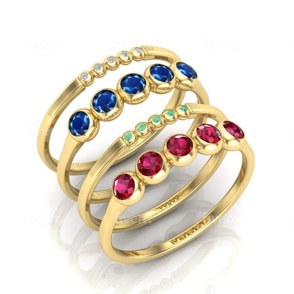 Garnet Ball Ring - Ceeb Wassermann Jewellery