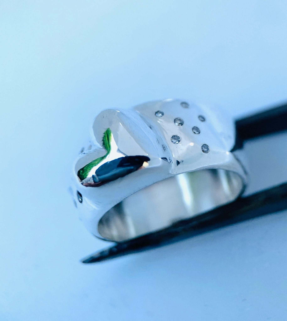 Heart Ring with Diamonds - Ceeb Wassermann Jewellery