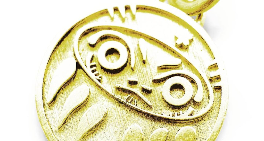 Gold DARUMA Charm/pendant - Ceeb Wassermann Jewellery