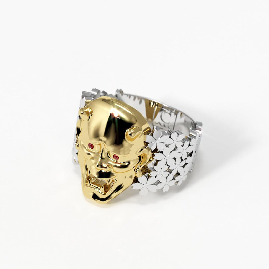 Oni Mask ring - Ceeb Wassermann Jewellery