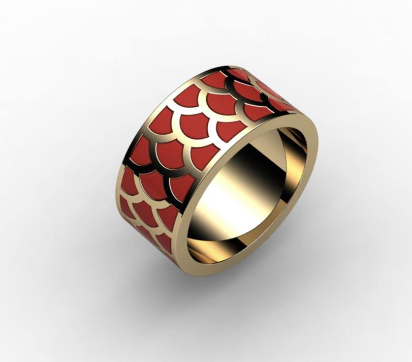 Koi Scales Ring - Ceeb Wassermann Jewellery